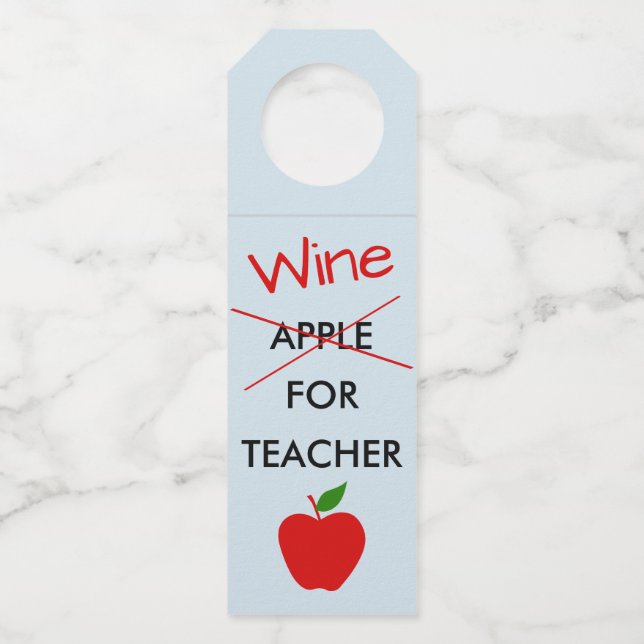 Étiquette de Cadeau de Porte-Bouteille de Vin pour (Devant)