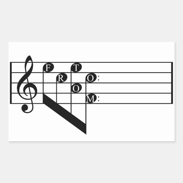 Étiquette De Cadeau Du Personnel De Musique Testez (Devant)