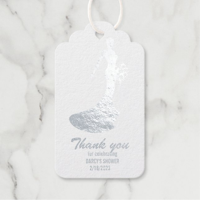 étiquette de cadeau en feuille pour douche de mari (Recto)