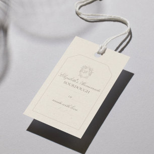 Étiquette de cadeau fait maison DIY Crest élégant