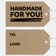 Étiquette de Cadeau "Faite Main pour Vous" pour Ar