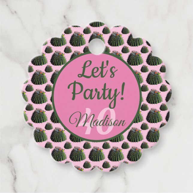 Étiquette de cadeau / faveur Cactus (Devant)