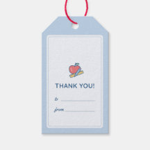 Étiquette de cadeau "Merci" pour l'enseignant