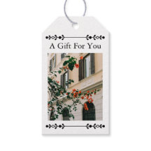 Étiquette de cadeau personnalisée Amalfi Garamond