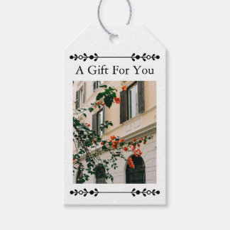 Étiquette de cadeau personnalisée Amalfi Garamond