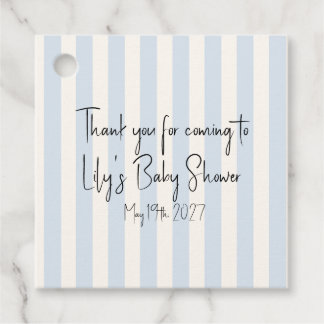 Étiquette de cadeau personnalisée avec rayures pou
