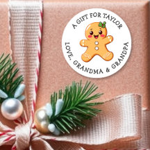 Étiquette de cadeau personnalisée Noël | Mignonne 