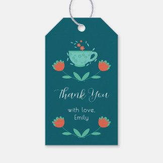 Étiquette de cadeau pour Baby Shower Moderne – Thé