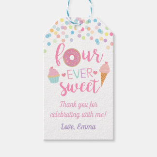 Étiquette de cadeau pour fête d'anniversaire Foure