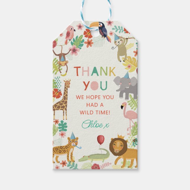 Étiquette de cadeau pour fête d'anniversaire Safar (Devant)