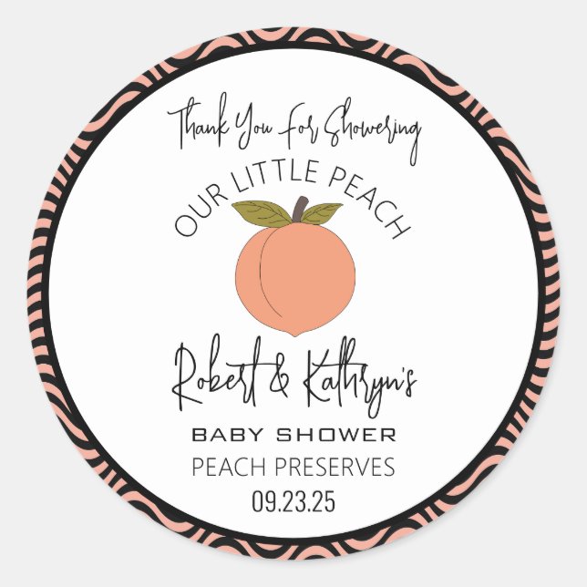 Étiquette de cadeau pour la Baby Shower "Notre pet (Devant)