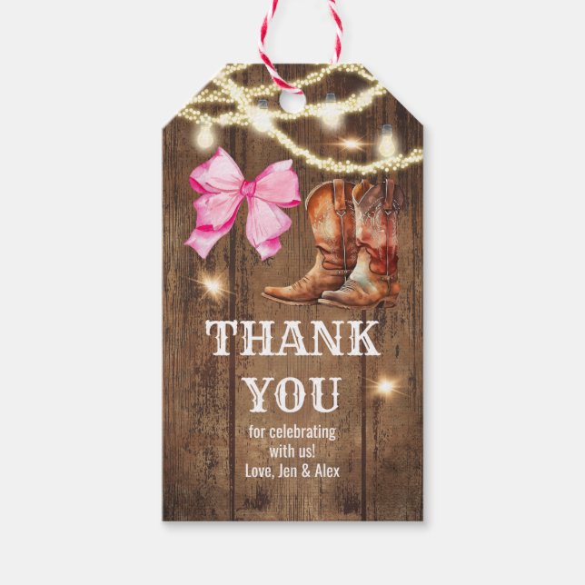 Étiquette de cadeau pour la fête de révélation du  (Devant)