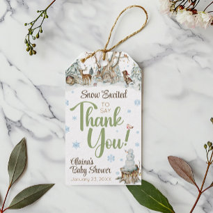 Étiquette de cadeau pour la fête prénatale des ani