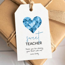 Étiquette de cadeau pour un enseignant adorable av