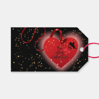 Étiquette de cadeau Saint-Valentin cœur rouge