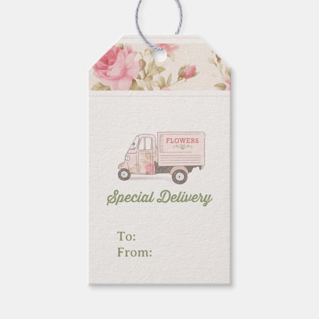 Étiquette de camion de fleurs (Devant)