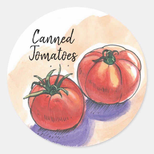 Étiquette de canne à balles de tomates en conserve (Devant)