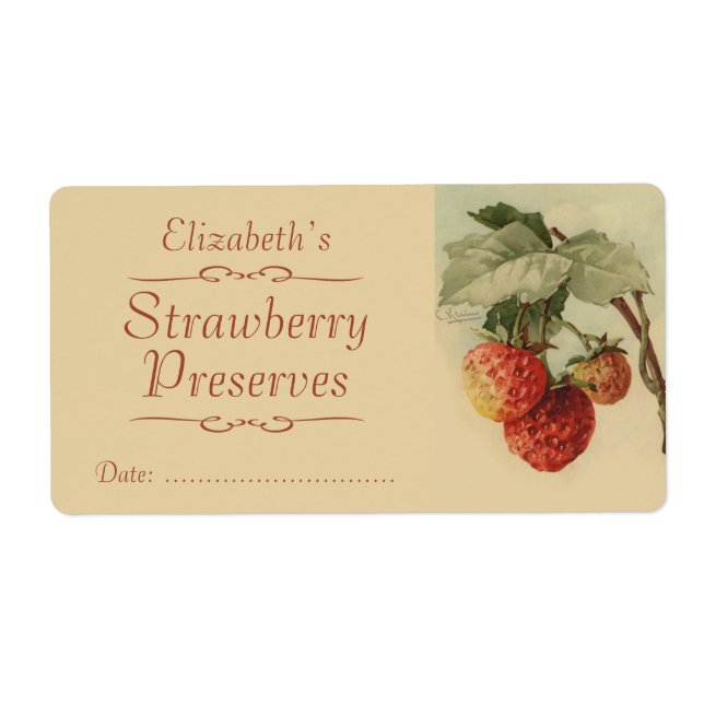 Étiquette de canne à fraises (Devant)