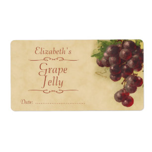 Étiquette de canne à raisins