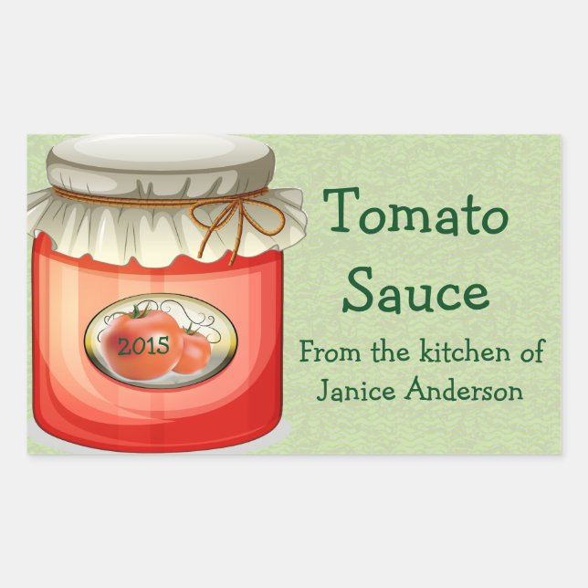 Étiquette de canne de conception de tomates (Devant)