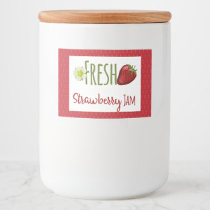 Étiquette de canne de confiture de fraises