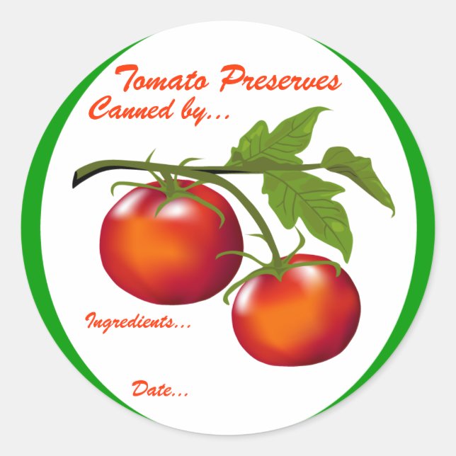 Étiquette de canne de réserve de tomate (Devant)