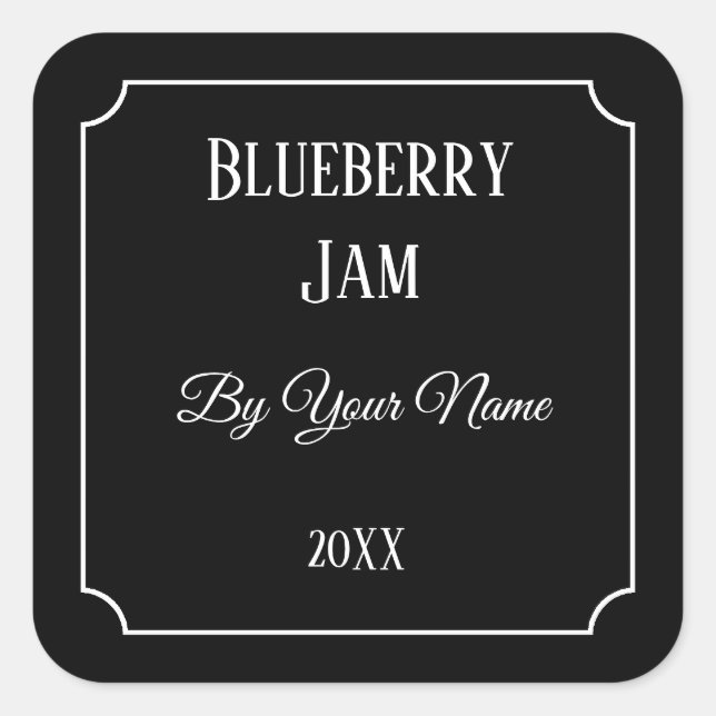 Étiquette de canne personnalisé noir (Devant)