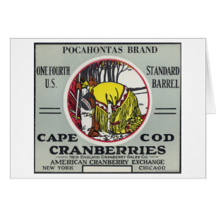 Étiquette de canneberge de marque de Cape Cod