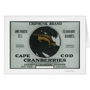 Étiquette de canneberge de marque de tamia de Cape