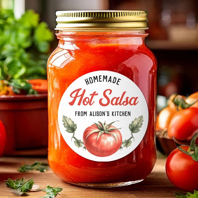Étiquette de cantine de salsa chaude maison sur me (Créateur téléchargé)