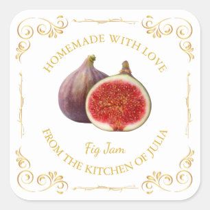 Étiquette de Carré de confiture de fig vintage