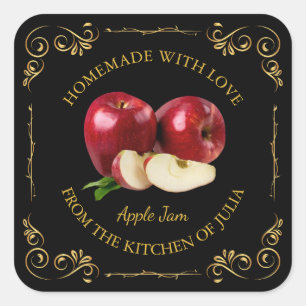 Étiquette de Carré de confiture de pomme maison vi