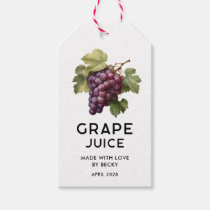 Étiquette de cave à jus de raisin rouge modifiable
