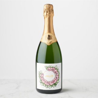 Étiquette de Champagne de Mariage Couronne de Pivo