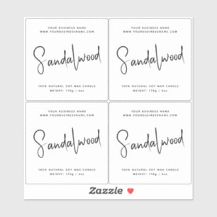 Étiquette de chandelle de cosmétique de script mod