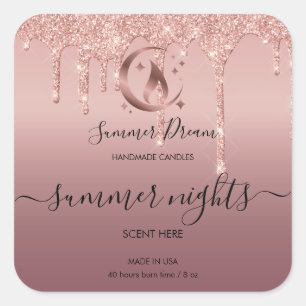 Étiquette de chandelle de miel simple et moderne