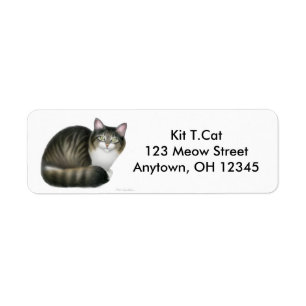 Étiquette de chat Tabby Friendly