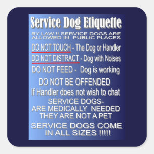 Étiquette de chien de service