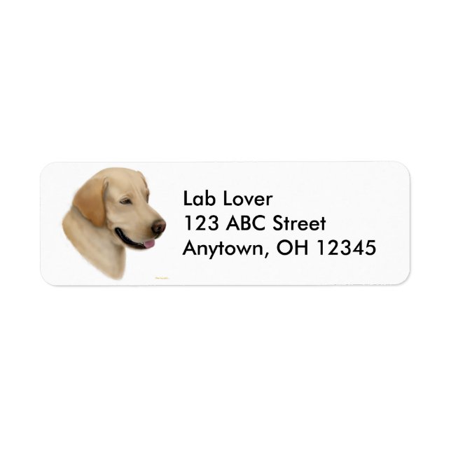 Étiquette de chien de trieur du Labrador jaune (Devant)