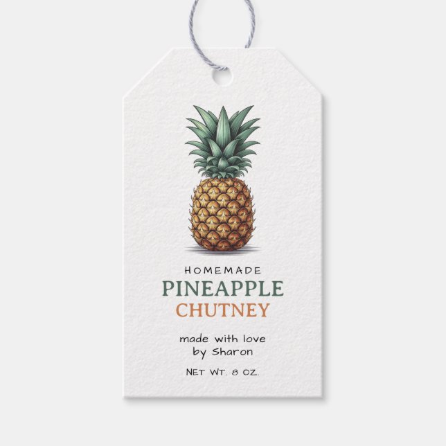 Étiquette de Chutney d'Ananas (Devant)