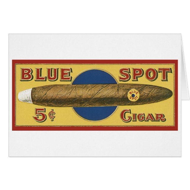 Étiquette de cigare Blue Spot (Devant horizontal)