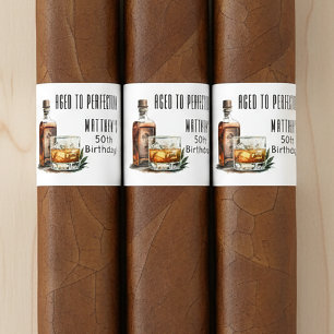 Étiquette de cigare pour fête d'anniversaire d'hom