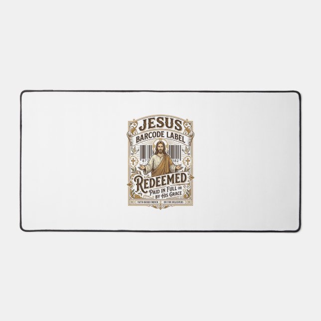 Étiquette de code-barres Jésus Rachetée Jésus Code (Recto)