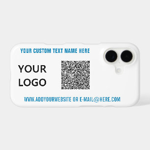 Étiquette de code QR et étui pour iPhone avec logo