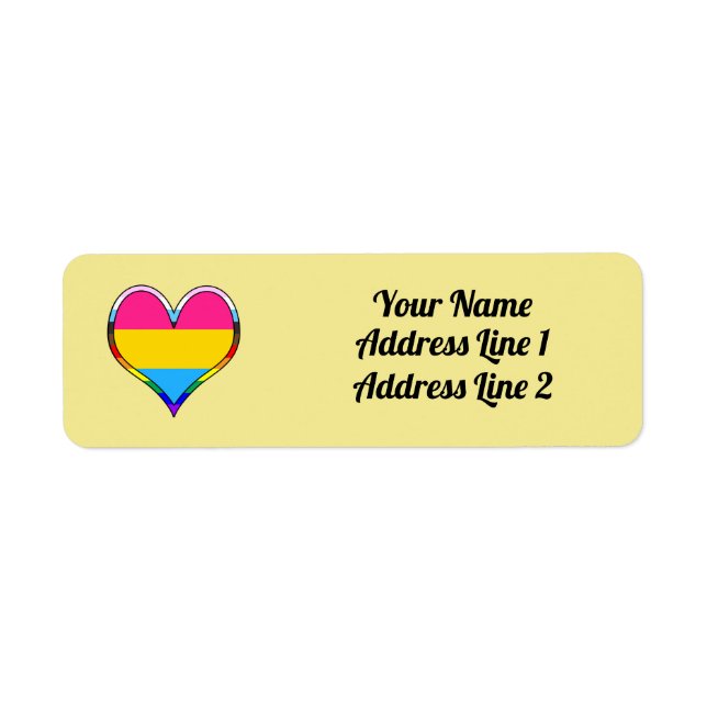 Étiquette de coeur Pan Pride (Devant)