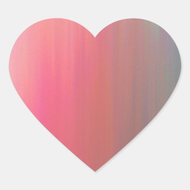 Étiquette de coeur rose pastèque (Devant)