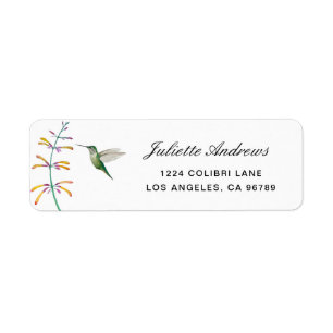 Étiquette de colibri