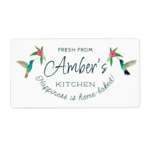 Étiquette de colibri personnalisé