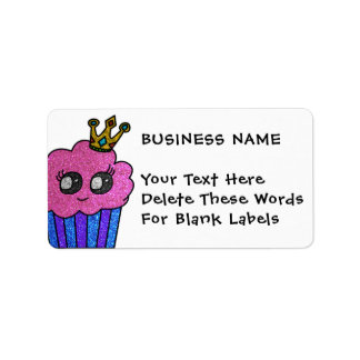 Étiquette de commerce de cupcakes pour révélation