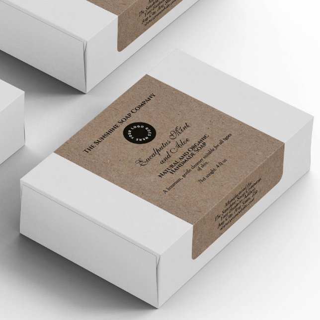Étiquette de conditionnement de savon de style pap (Créateur téléchargé)